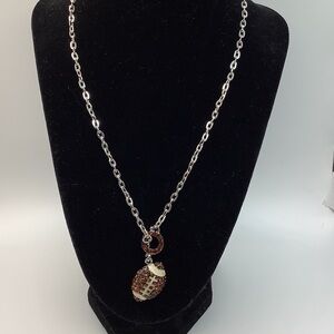 Football Toggle Pendant Necklace